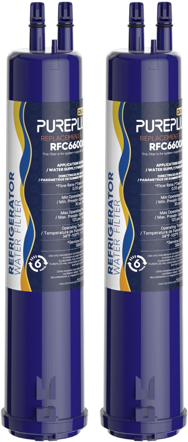 PUREPLUS Compatible with 4396841, 4396710, Everydrop® Filter 3, EDR3RXD1, 46-9083, 46-9030, 9030, 9083, Refrigerator Water Deluxe Filter, 2Pack