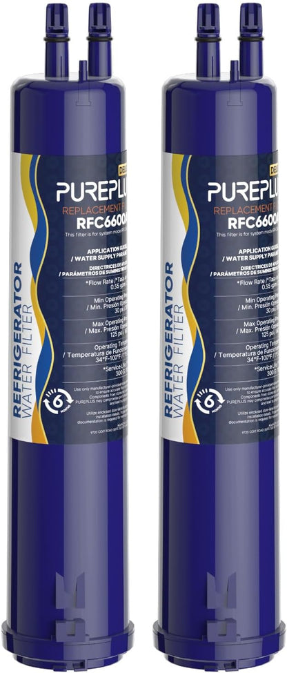 PUREPLUS Compatible with 4396841, 4396710, Everydrop® Filter 3, EDR3RXD1, 46-9083, 46-9030, 9030, 9083, Refrigerator Water Deluxe Filter, 2Pack