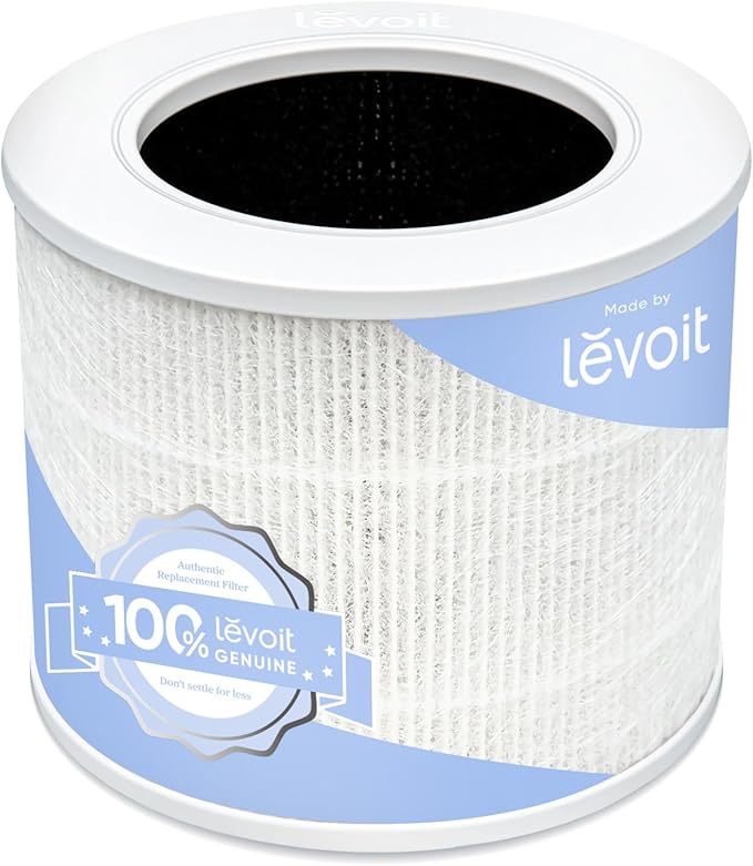 Levoit Core Mini-P Air Purifier Genuine Replacement Filter, AHAM VERIFIDE, Supports HEPA Sleep Mode, Activated Carbon,Removes Smoke, Odors, Allergens, Core Mini-RF, 1 Pack