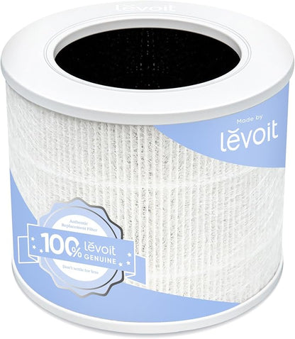 Levoit Core Mini-P Air Purifier Genuine Replacement Filter, AHAM VERIFIDE, Supports HEPA Sleep Mode, Activated Carbon,Removes Smoke, Odors, Allergens, Core Mini-RF, 1 Pack