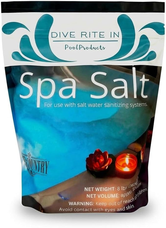 Hot Tub Salt and Spa Salt 8 Lb Bag – Freshwater Spa Salt for Salt for Pool Systems, Spa Salts Hot Tub Use, Pure Sodium Chloride for Salt Chlorine Generators and Saltwater Care