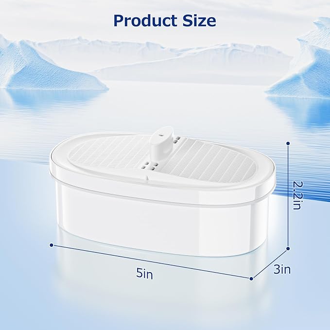 WD-PF-01A Plus Replacement Filter for All Waterdrop Pitcher Filtration | System for Water-Drop WD-PF-01A Plus, Reduces PFOA/PFOS, Chlorine, Last Up to 3 Months or 200 Gallons, White, 4 Pack