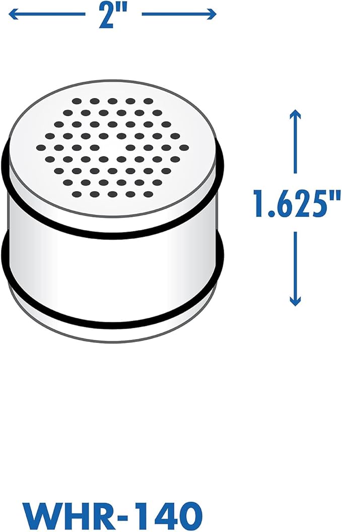 Culligan® Official Shower Filter Replacement WHR-140 Cartridge for Culligan Water Shower Filter Systems WHR-140,WSH-C125,ISH-100,HSH-C135,(Pack of 6)