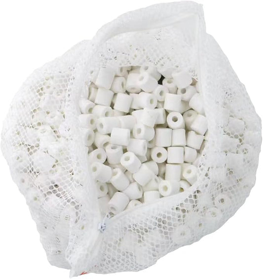 CNZ Premier Bulk Bio Ceramic Rings Filter Media for Aquarium Koi Fish Pond Reef Filter (50-lbs)