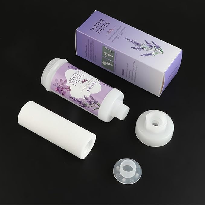 Vitamin C Shower Filter for Hard Water Filter Shower Aromatherapy Replacement Cartridge Bathroom Accessories Remove Chlorine Fluoride Heavy Metals Improves Skin Condition Protects Hair Lavender