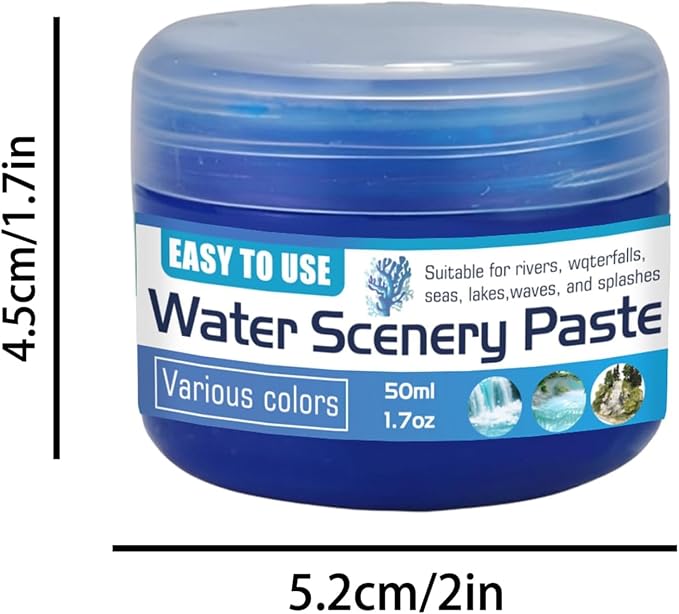 50ml Water Scenery Paster, Paint Mediums & Additives, Water Effect Paste, Suitable For Rivers, Oceans, Lakes, Static Scenes - Model For Aquariums (Dark Blue)