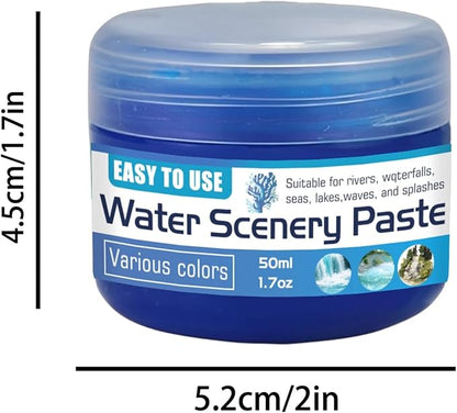 50ml Water Scenery Paster, Paint Mediums & Additives, Water Effect Paste, Suitable For Rivers, Oceans, Lakes, Static Scenes - Model For Aquariums (Dark Blue)