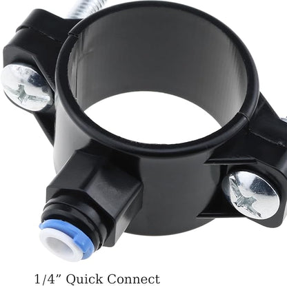DGZZI Water Purifier Accessory Under Sink Reverse Osmosis System Hose Adapter Black Quick Connect Wastewater Clamp for Water Purifier and Water Purifier and Direct Drinking Water Dispenser