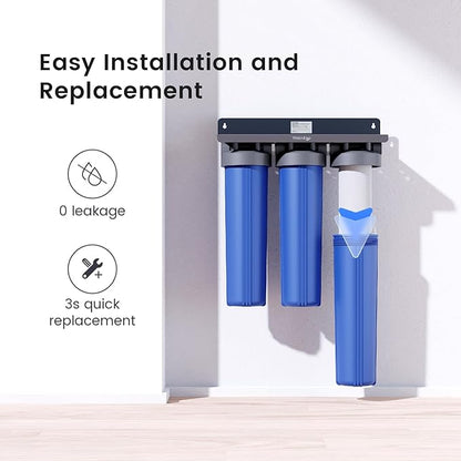 Waterdrop Whole House Water Filter, Carbon Filter, Reduce Iron & Manganese Filter Cartridge, Replacement for, Any 20" x 4.5" System, 5 Micron, 2 Pack