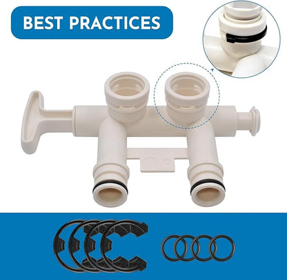 7337563 Water Softener Clip Kit (WS60X10004, 1205500, 7116713, 1205500) and O-Ring Kit (7337571, 7170288, STD302213, WS03X10025) Compatible with Kenmore, GE, EcoPure, Sears