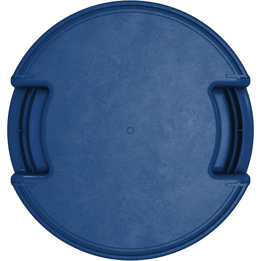 SPARTA Bronco Waste Container Trash Container, Round Trash Bin for Disposal, 10 Gallons, Blue, (Pack of 6)