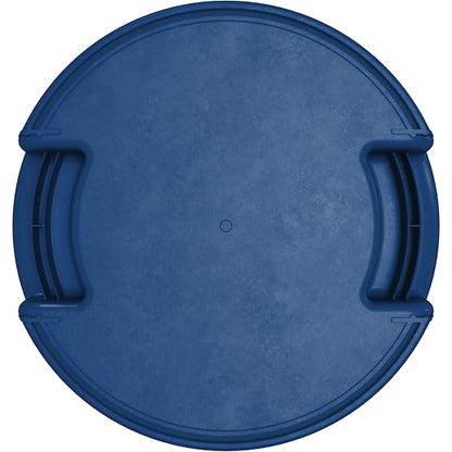 SPARTA Bronco Waste Container Trash Container, Round Trash Bin for Disposal, 10 Gallons, Blue, (Pack of 6)