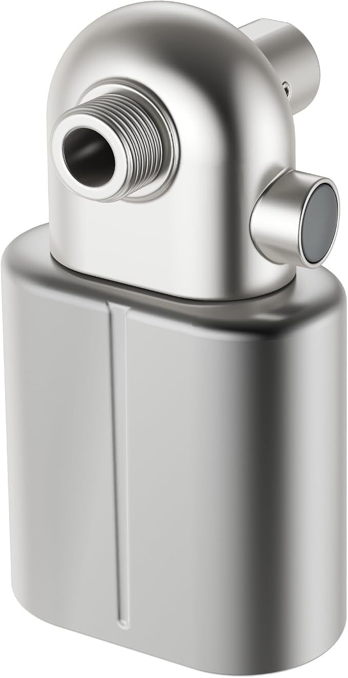 Veken Shower Filter to Reduce Chlorine, KDF Shower Head Filters with Activated Carbon and Calcium Sulfite for Filtered Shower Water, Filtro Para Ducha De Baño, One-Press Replacement, Nickel