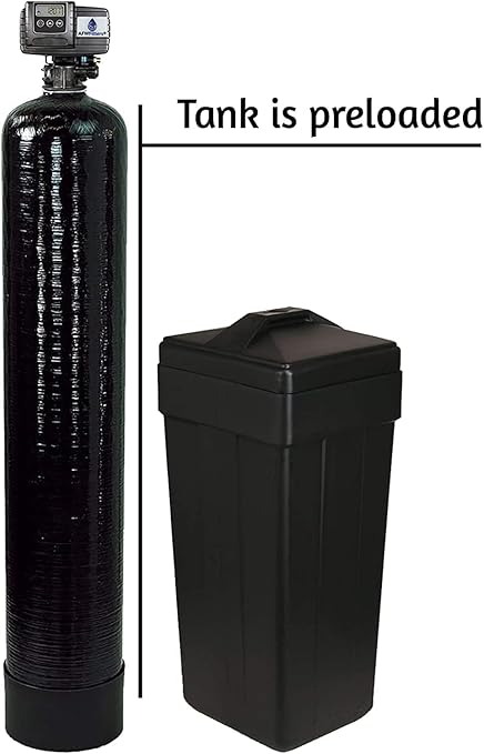 Combo System Fleck Whole House 64k Water Softener Upgraded 10% Resin, 5600sxt Metered, 1" Bypass and Brine Tank, 64,000 Grains and Carbon Pre-Filter