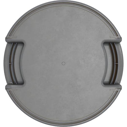 SPARTA Bronco Waste Container Trash Container, Round Trash Bin for Disposal, 10 Gallons, Gray, (Pack of 6)