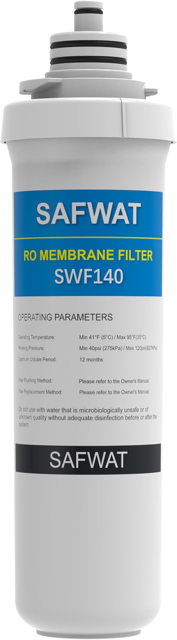 SAFWAT SWF140 Compatible with Brondell Circle RC100 RO System, Replacement for RF-40 Membrane Water Filter