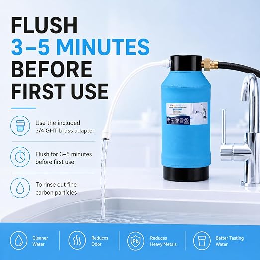 H&G Lifestyles Under Sink Water Filter System 300,000 Gallons | Reduces PFAS, PFOA/PFOS, Lead, Chlorine, Bad Taste & Odor,with NSF 42/53 KDF GAC,with 3/8" Quick Connection Easy Installation