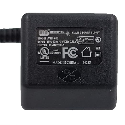 Soft Water Supply Clack Part V3186-06 - Power Cord with 15V DC Transformer