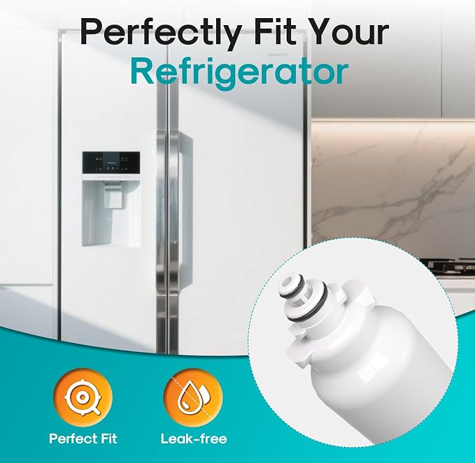 ICEPURE PRO ADQ73613401 NSF401&53&42 Certified Refrigerator Water Filter Compatible with LG LT800P, LT800PC, Kenmore 9490, ADQ736134 ADQ73613402 ADQ75795104 LSXS26326S LMXC23746S LMXC23746D, 3PACK