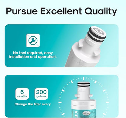 ICEPURE PRO ADQ74793501 NSF/ANSI 401 Certified Replacement LT1000P, Kenmore Elite 9980, ADQ747935 LT1000PC MDJ64844601 ADQ74793502 LFXS26973S Refrigerator Water and LT120F Air Filter, 3 PACK