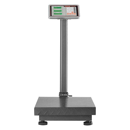 VEVOR Computing Digital Platform Scale, 660 lbs Load, 0.1 lbs Accuracy Computing Floor Scale with LB/KG, Tare, Price Calculator, Stainless Steel High-Definition Display for Boxes, Luggages, FCC Listed