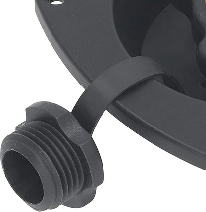 RV City Water Inlet, Wall Mounted RV City Water Inlet Filler Connection Pressure Regulator, City Water Hookup for Marine Motorhome Trailer Boat (Black)