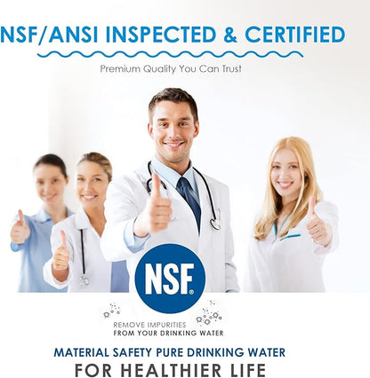 RO Water Filters Cartridge Replacement for 5-Stage with 75 GPD RO Membrane NSF certified Safe Drinking Water Filtration Reverse Osmosis Systems