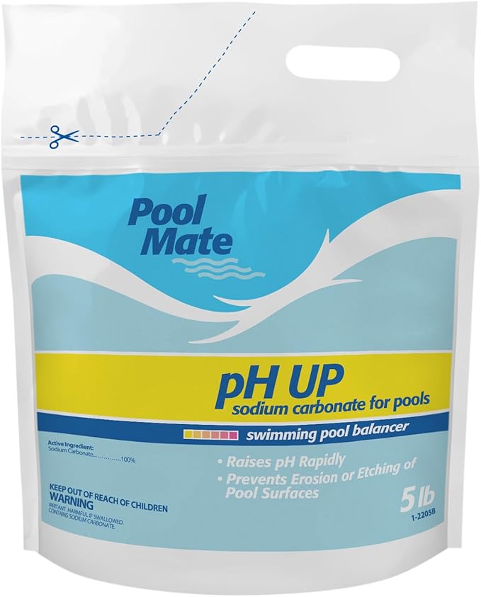 Pool Mate 5-Pounds Premium pH Up for Pools, 100% Sodium Carbonate