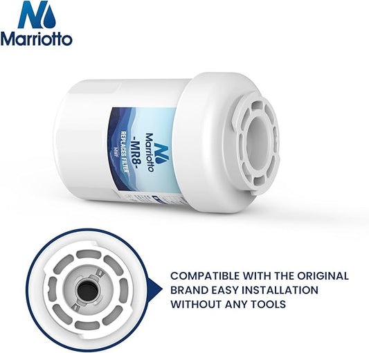MARRIOTTO Smart Water Filters for Refrigerators NSF 42 Certified Cartridges Compatible with MWF, MWFA, MWFP, GWF, GWFA, 46-9991, HDX FMG-1, WFC1201, 1 Pack