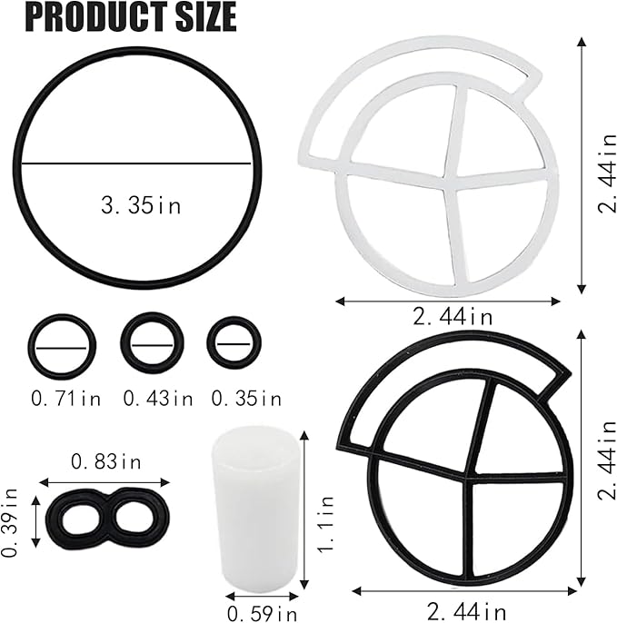 Replace 7129716 Water Softener Seal Kit Fit For Kenmore, GE, Whirlpool, North Star, Ecowater, Ecopure, Morton Systems, Water Softener Gasket Parts, Seal Kit Replaces 7092163, 7134224, WS35X10005