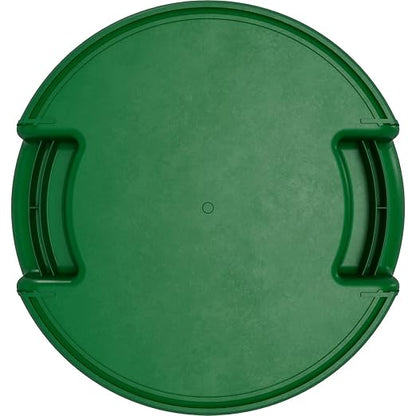SPARTA Bronco Waste Container Trash Container, Round Trash Bin for Disposal, 10 Gallons, Green, (Pack of 6)