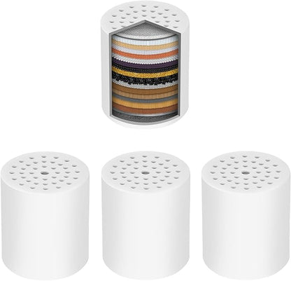 Universal Shower Filter Replacement Cartridge, 4 Pack 20 Stage Shower Head Filter for Hard Water, Microporous Pressurization High output Water Filter Compatible Similar Design, 10000 Gallons 3 Month