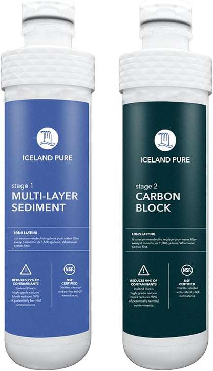 Replacement Filters Compatible with Avalon Branded Bottleless Water Coolers, Lasts 1500 Gallons, Dual Set
