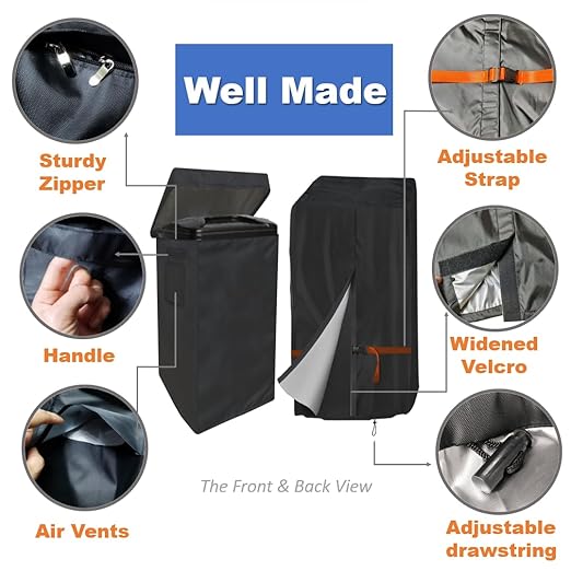 Water Softener Cover for Outside Units,Brine Tank Cover(16’’D×35’’H)+Filter Tank Cover(11.4’’D×55’’H),Cover for Water Softener,Water Softener Cover Waterproof,Water Softener Cover Outdoor