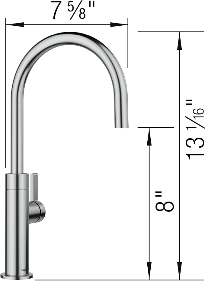 Blanco 527489 Culina II Beverage Faucet with Optional Filtration System - 1.5 GPM - PVD Steel