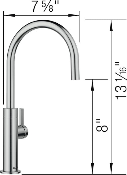 Blanco 527489 Culina II Beverage Faucet with Optional Filtration System - 1.5 GPM - PVD Steel
