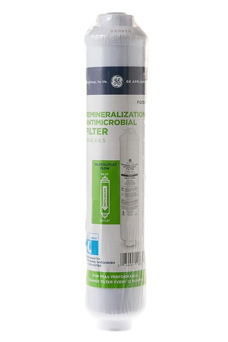 GE Reverse Osmosis Under Sink Remineralization & Replacement Filter, Fits GE GXRV40TBN, GXRQ18NBN, GNRQ18NBN Filtration Systems, Replace Every 12 Months, FQ18RT (Pack of 4)