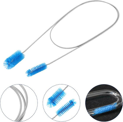 12pcs Glass Tube Pipe Cleaners Brush Kit, 14.5 inch Long Nylon Straw Brush for Glass Funnel and Bottle, 8.2 inch Different Diameters Brush, 35 inch Flexible Double Ended Hose Brush