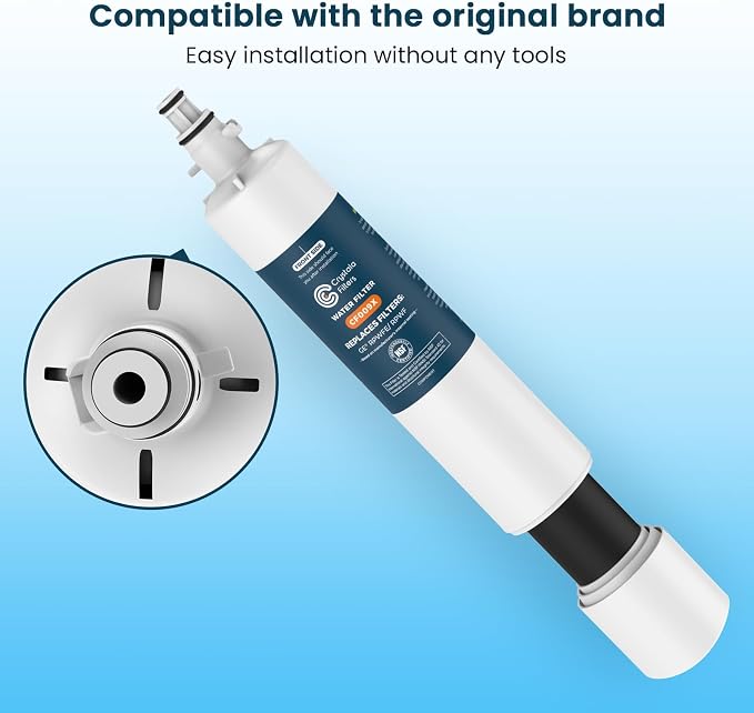 Crystala Filters Replacement for GE® RPWFE, RPWF (with CHIP) Refrigerator Water Filter, Compatible with WSG-4, WF277, GFE28GMKES, PFE28KBLTS, GYE22HMKES, DFE28JSKSS, GFE28GYNFS, GFD28GYNFS, 1 Pack | Compatible with GFE28GYNFS, GFE28GELDS, PFE28KELDS, P...