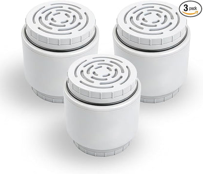 3-Pack White Filter Cartridge Compatible with AquaBliss SF400 | White Cartridge Set Compatible with AquaBliss SF400 and SF500 Shower Filter Systems, 3-Pack Refills for Routine Changes.