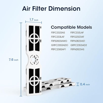 GLACIER FRESH FRGPAAF2 PureAir AF-2 Refrigerator Air Filter(6 Pack) | FRFC2323AS，FRFC232LAF, FRFC233LAF, FRFG2323AF, FRFN2823AS Air Filter