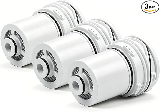3Pcs Shower Filter Cartridges Compatible with Delta Clarifi 7RC100 & 5RC100 | Reduces Chlorine, Healthier Skin & Hair