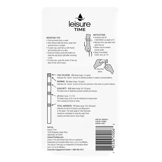 Leisure Time 45006A Spa & Hot Tub Test Strips for Chlorine and Bromine,(Pack of 12)
