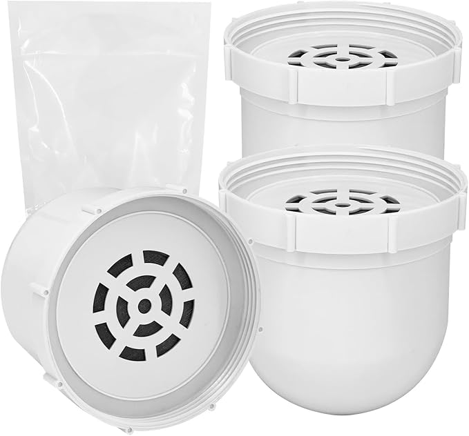 Water Filters Compatible with Clearly Filtered Water Pitcher | KUETERYUN 3Pack, 3-Stage Filtration Fluoride, Lead & PFAS | 100 Gallon, BPA-Free