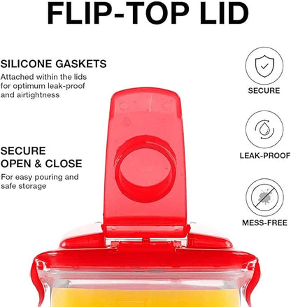 LocknLock Aqua Fridge Door Water Jug | Clear Pitcher | BPA Free Plastic Pitcher with Lid | 2 Quart Pitcher with Lid for Water, Juice, Tea & More Beverages, Red