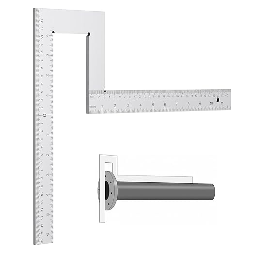 MorningRo 1 Pack Flange Angle Square Pipefitter Tools Stainless Steel Angle Flange of Squareness Water Pipelines System Heavy Duty Measuring Tool (11.8 x 11.8 Inches/ 300 x 300 mm)