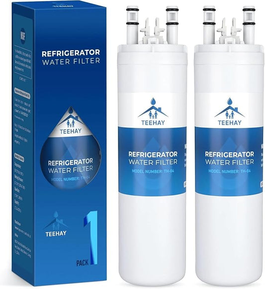 TEEHAY WF3CB Refrigerator Water Filter, Compatible with Frigidaire PureSource3, 242086201, PS3412266, Frigidaire FFSS2625TS, FFHS2611LB, FFHS2611PF, FFSS2615TS, LFSS2612TP, FGUS2642LF, 2 Pack