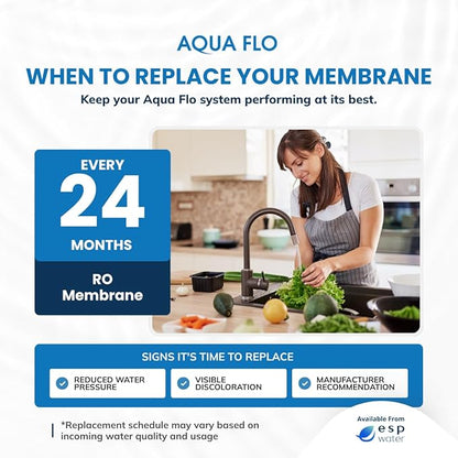 Aqua Flo 41407003 Quick Change 50 GPD TFC RO Membrane – For Aqua Flo Platinum QCRO 4-Stage Reverse Osmosis System – Reduces TDS, Enhances Taste – Easy Twist & Lock Installation