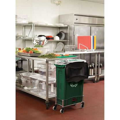 Rubbermaid Commercial Products Slim Jim Plastic Rectangular Trash/Garbage Can/Bin with Venting Channels 23 GAL Yellow for Kitchens/Classrooms/Offices/Back of House