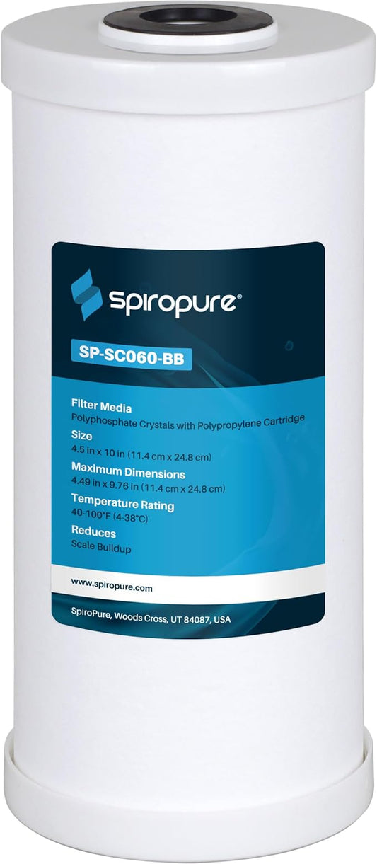 SpiroPure 10x4.5 Hard Water Filter Salt Free Softener Descale Polyphosphate